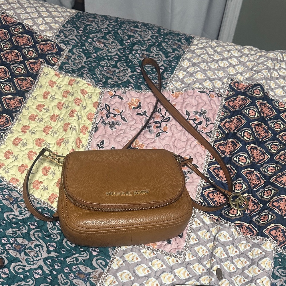 Michael Kors Brown Leather Crossbody Bag